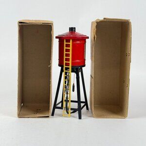 American Flyer No. 215 Water Tank Vintage Train Accessory 9.5" Red & Black Meta